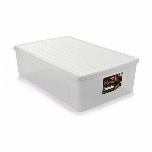 Контейнер для хранения с крышкой Stefanplast Elegance Белый Пластик 38,5 x 17 x 59,5 cm (6 штук) image 2