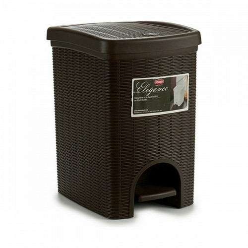 Pedal bin Stefanplast Elegance Brown Plastic 20 L 27,5 x 38,5 x 31 cm (6 Units) image 2