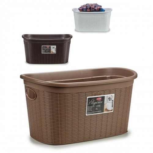 Laundry Basket Stefanplast Elegance Plastic 35 L 37 x 26 x 57,5 cm (15 Units) image 2