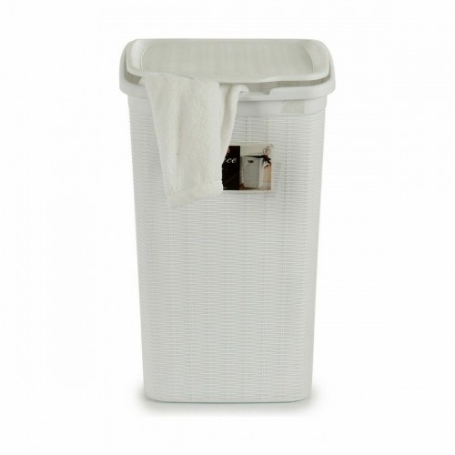 Laundry Basket Stefanplast Elegance White Plastic 50 L 36,5 x 54,5 x 38 cm (6 Units) image 2