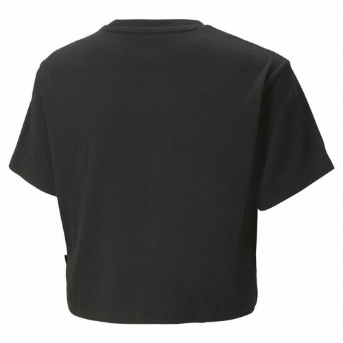 Child's Short Sleeve T-Shirt Puma Logo Cropped  Black image 2