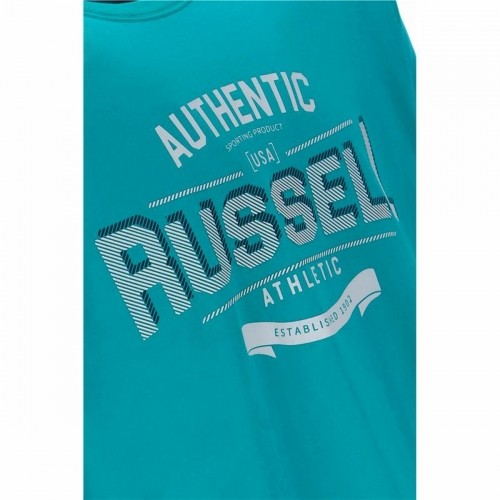 Krekls ar Īsām Piedurknēm Russell Athletic Amt A30081 Aquamarine Vīriešu image 2