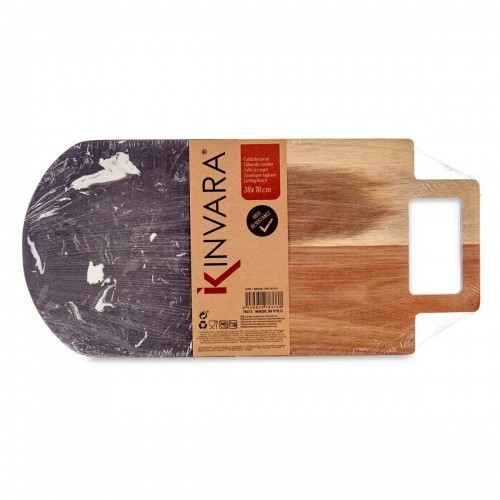 Cutting board Black Marble Acacia 18 x 1,5 x 38 cm (8 Units) image 2