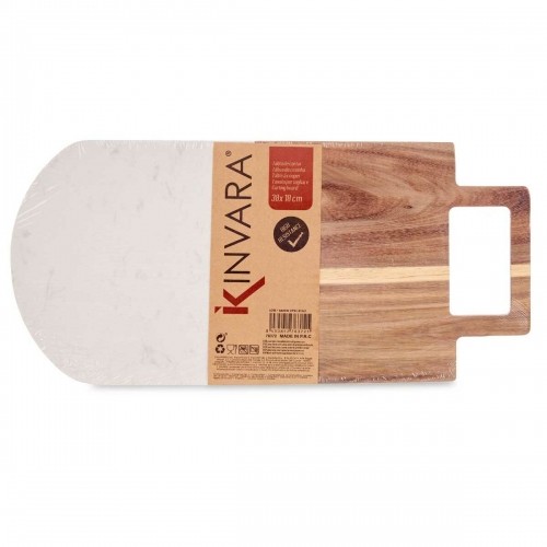 Cutting board White Marble Acacia 18 x 1,5 x 38 cm (8 Units) image 2