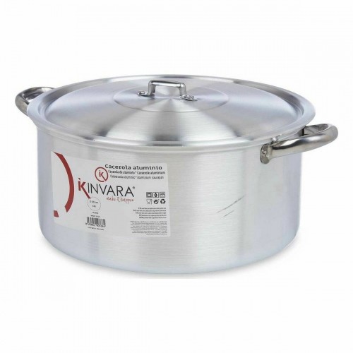 Casserole with lid Silver Aluminium 10 L (6 Units) image 2