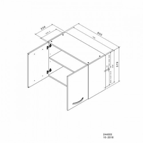 Bigbuy Home Шкаф Oslo Белый 80 x 36 x 58 cm image 2