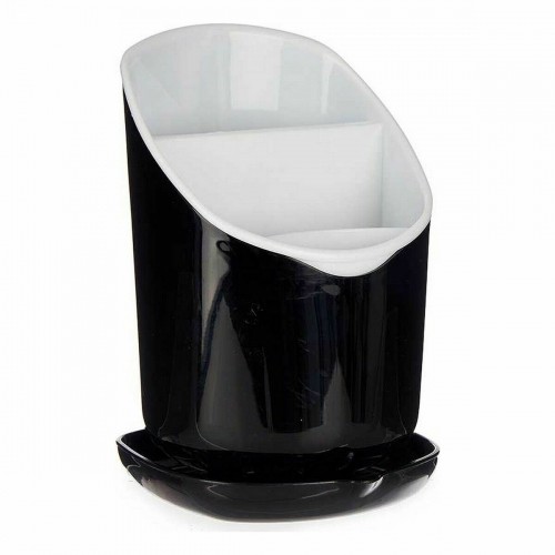 Cutlery Drainer Dinner suit White Black Plastic 12 x 19 x 12,5 cm (12 Units) image 2