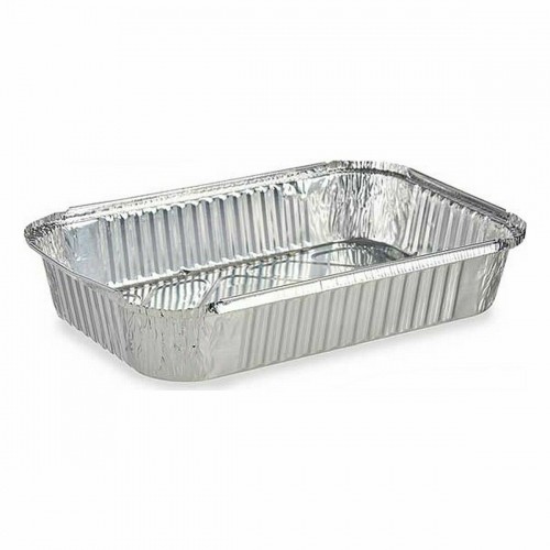 Set of Kitchen Dishes Disposable With lid Aluminium 21 x 6 x 30,5 cm (24 Units) image 2