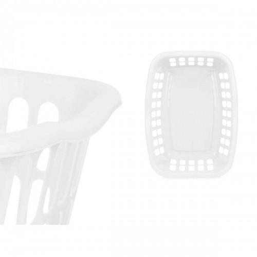 Basket White polypropylene 50 L 58 x 24 x 42 cm (12 Units) image 2