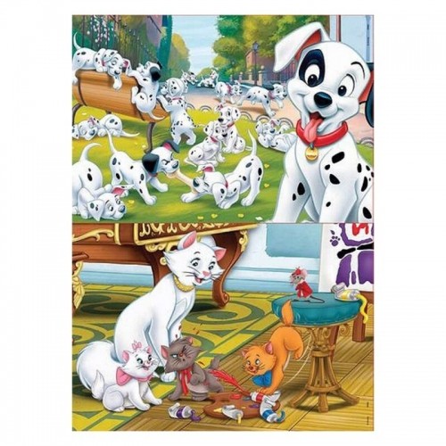 2-Puzzle Set Disney Dalmatians + Aristochats 25 Pieces image 2