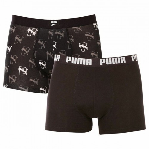 Men's Boxer Shorts Puma Cat Aop 2 Units Black image 2