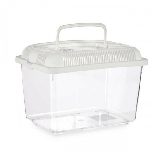Fish tank With handle Medium White Plastic 3 L 17 x 16 x 24 cm (12 Units) image 2