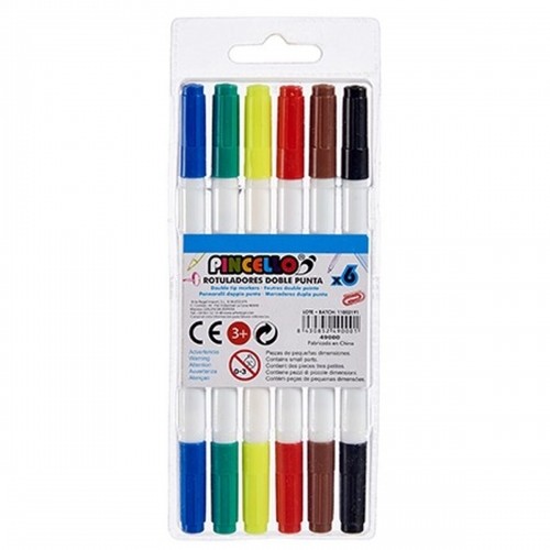 Set of Felt Tip Pens Double-ended Multicolour (72 Units) image 2