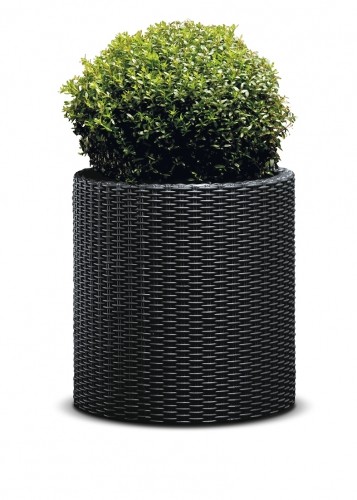 Keter Горшок для цветов Large Cylinder Planter серый image 2