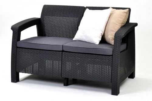 Keter Садовый диван двухместный Corfu Love Seat серый image 2