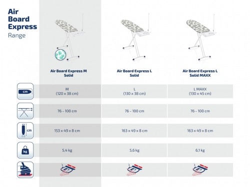 LEIFHEIT Гладильная доска Air Board Express M Solid 120x38cm image 2
