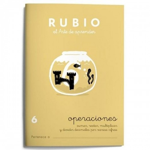 Matemātikas piezīmju grāmatiņa Rubio Nº 6 A5 Spāņu 20 Loksnes (10 gb.) image 2