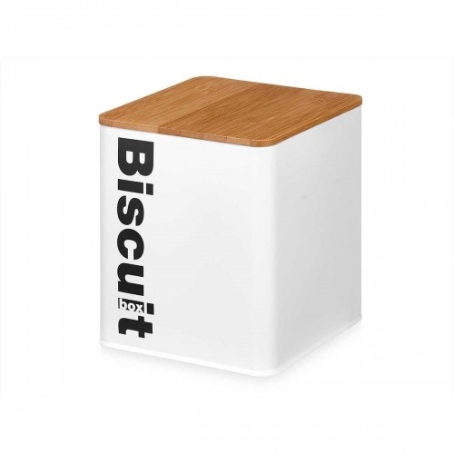 Biscuit and cake box White Metal 13,7 x 16,5 x 14 cm (6 Units) image 2