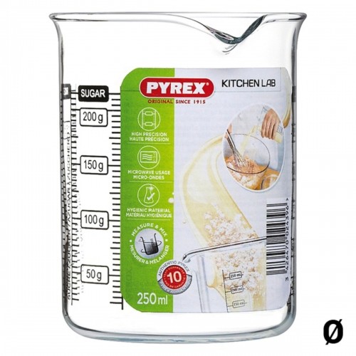 Measuring beaker Pyrex Kitchen Lab Glass image 2