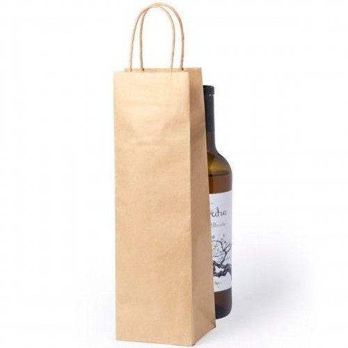 Paper Bag Fama Brown With handles 10 x 10 x 36 cm (25 Units) image 2