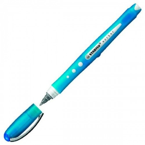 Liquid ink pen Stabilo Roller Worker Blue 0,5 mm (10 Units) image 2