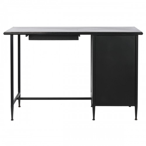 Письменный стол DKD Home Decor Чёрный Металл Стеклянный 120 x 50 x 80 cm image 2