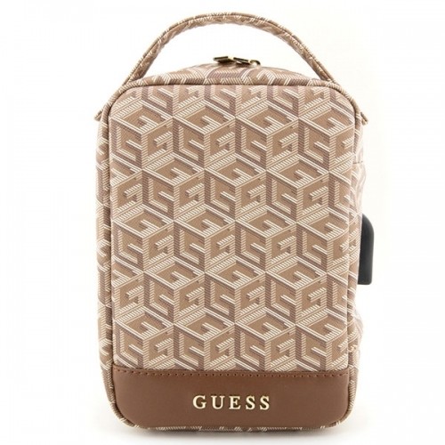 Guess Torba GUHBHGCFSEW Organizer brązowy|brown GCube Stripe image 2