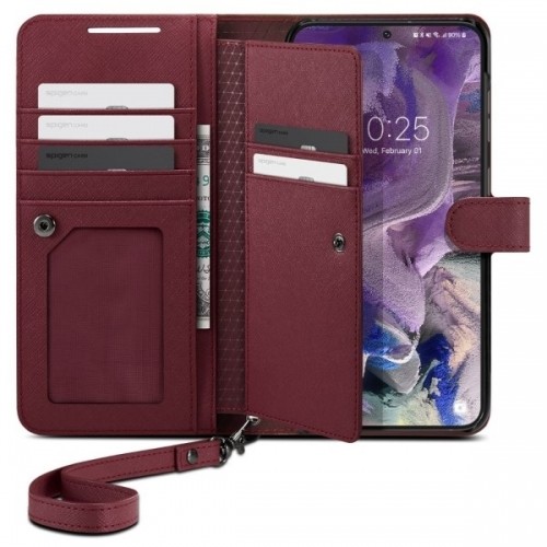 Spigen Wallet "S" Plus Sam S23+ S916 burgundowy|burgundy ACS05678 image 2