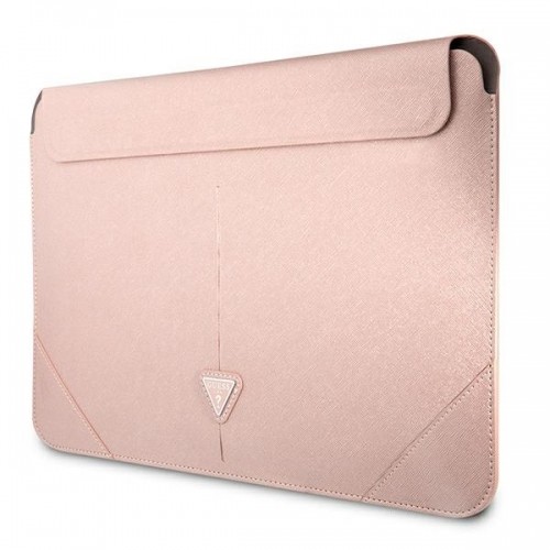 OEM Original GUESS Laptop Sleeve Saffiano Triangle Logo GUCS16PSATLP 16 inches pink image 2