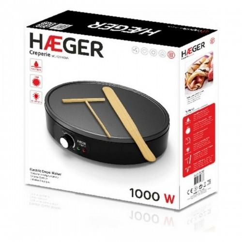 Crepe Maker Haeger MC-100.001A Black 1000 W image 2