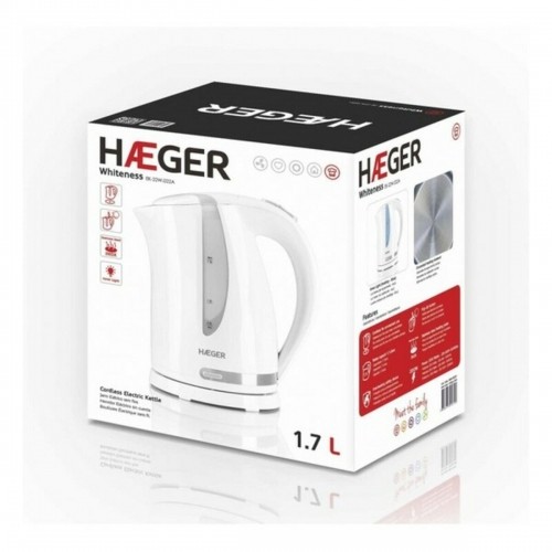 Чайник Haeger EK-22W.022A Нержавеющая сталь Белый 2200 W 1,7 L image 2