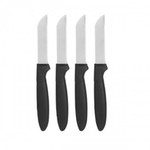 Peeler Knife Set Black Silver Stainless steel Plastic 17,2 cm (12 Units) image 2