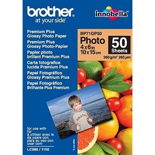 Glossy Photo Paper Brother BP71GP50 10 x 15 cm 50 Sheets (50 Units) image 2