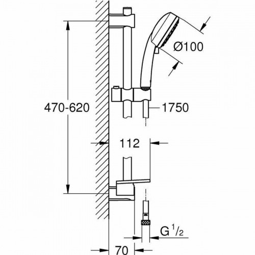 Душевая стойка Grohe 26398000 2 положения image 2