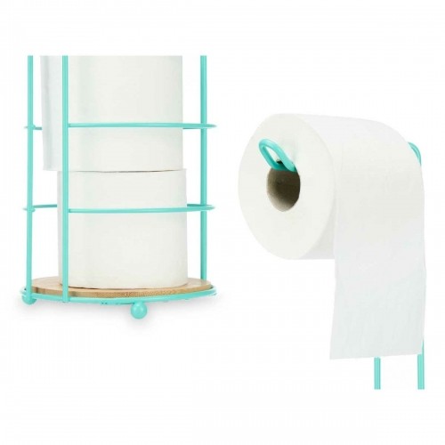 Berilo Держатель для туалетной бумаги Мята Металл Бамбук 16,5 x 63,5 x 16,5 cm (4 штук) image 2
