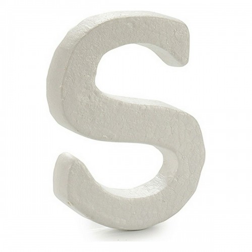 Letter S White polystyrene 12 x 15 x 12 cm (12 Units) image 2
