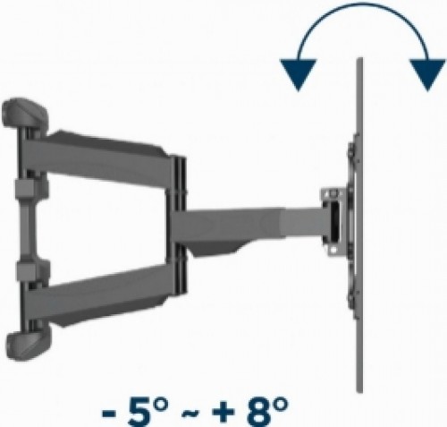 Sienas stiprinājums televizoram Gembird Full-motion TV Wall Mount image 2