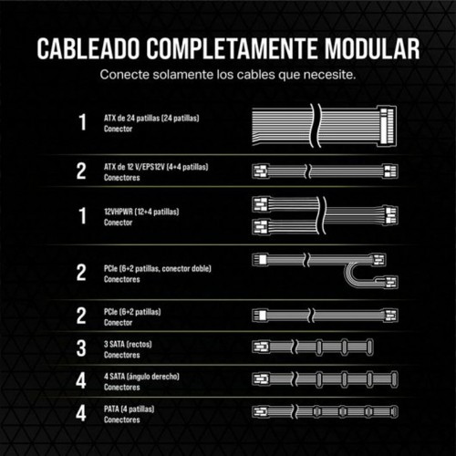 Power supply Corsair CP-9020264-EU Modular 1000 W 150 W 80 Plus Gold image 2