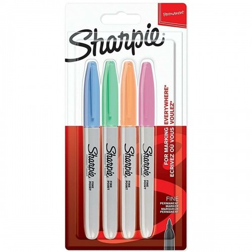 Set of Felt Tip Pens Sharpie 4 Pieces Multicolour (3 Units) image 2