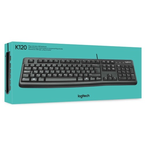 Клавиатура Logitech Keyboard K120 for Business Чёрный Белый Английский image 2