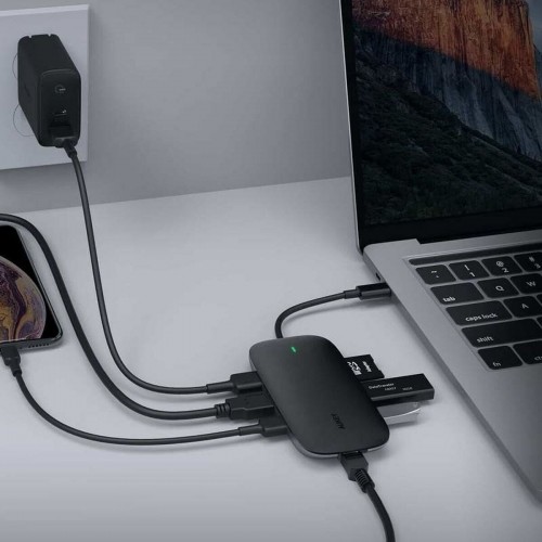 USB Hub Aukey CB-C71 Black 100 W image 2