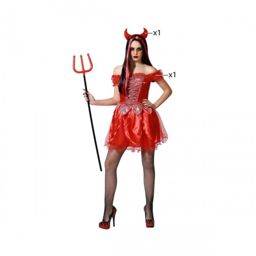 Bigbuy Carnival Маскарадные костюмы для взрослых Демон-девушка Красный image 2