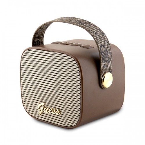 Guess głośnik Bluetooth GUWSB2P4SMW Speaker mini brązowy|bown 4G Leather Script Logo with Strap image 2