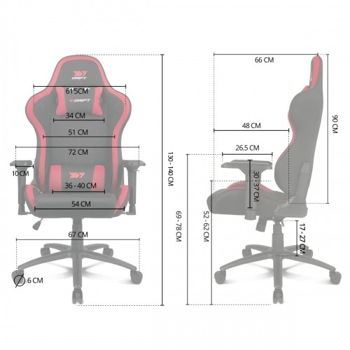 Spēļu Krēsls DRIFT DR110BGRAY Melns Pelēks image 2