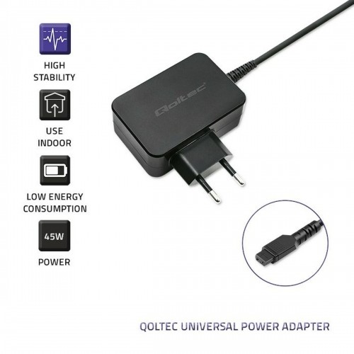 Laptop Charger Qoltec 51025 45 W image 2