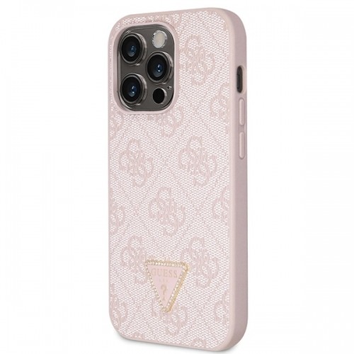 Guess GUHCP15LP4TDSCPP iPhone 15 Pro 6.1" różowy|pink hardcase Crossbody 4G Metal Logo image 2