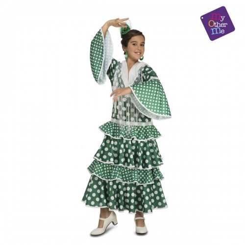 Costume for Children My Other Me Giralda Flamenco Dancer Green image 2