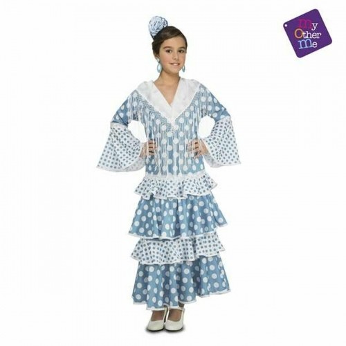 Costume for Children My Other Me Guadalquivir Turquoise Flamenco Dancer (1 Piece) image 2