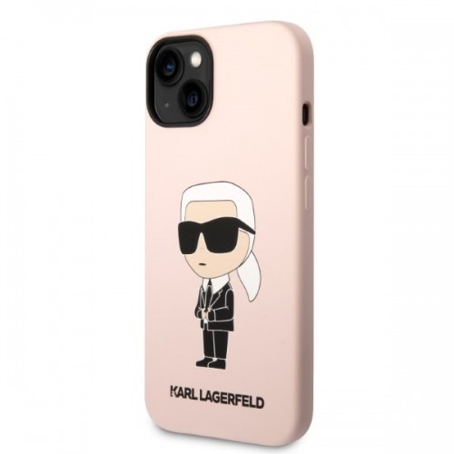 Karl Lagerfeld KLHMP14MSNIKBCP iPhone 14 Plus 6,7" hardcase różowy|pink Silicone Ikonik Magsafe image 2