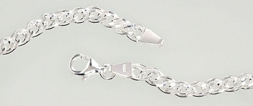 Серебряная цепочка Мона-лиза 4,9 мм, алмазная обработка граней #2400062, Серебро 925°, длина: 50 см, 16.2 гр. image 2